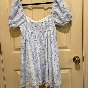 Altar'd State Blue and White Floral Dress